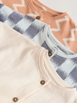 Next À boutons imprimés neutres ening - Barboteuse Jersey Baby 3 Pack Online