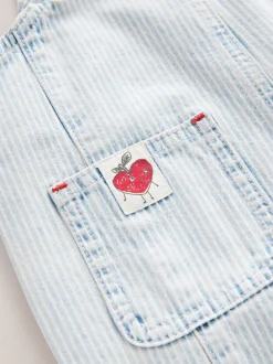 Next À rayures - Salopette % coton brodée à la fraise 100coton (3mois-7ans) Discount