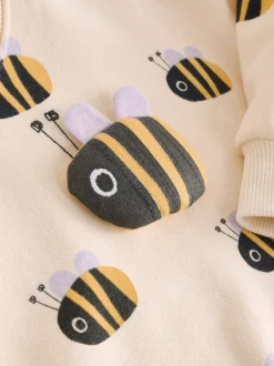Next Abeille à rayures crème - Ensemble Sweatshirt et Leggings (3mths-7yrs) Best