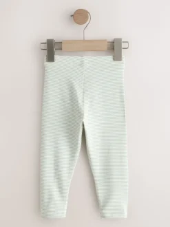 Next Abeille Rayure Vert/Écru - Leggings embellis (3mths-7yrs) Sale