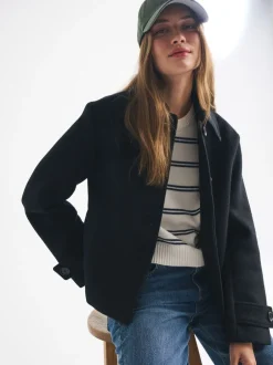 Abercrombie & Fitch Vestes courte boutonné en laine Online