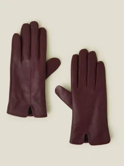 Accessorize - Gants en cuir à écran tactile doublés en polaire Clearance