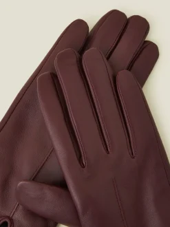 Accessorize - Gants en cuir à écran tactile doublés en polaire Clearance