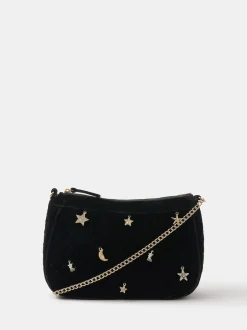 Accessorize sac en velours à breloque Celestial New