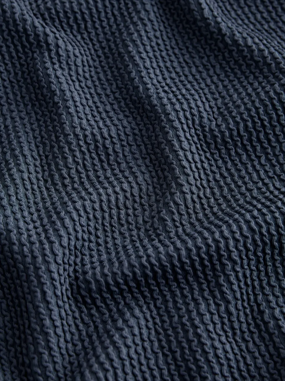 Next Acier Bleu Effet froissé - Maillot de bain décolleté avec contrôle de l'abdomen Sale