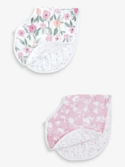 Aden + Anais 100{Mousseline de coton Ma Fleur Burpy BIBS 2 Lot Clearance
