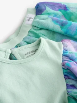 Angel & Rocket Lois Mint Fleuri Tutu et Body à manches volantées