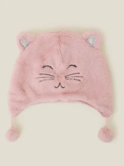 Angels By Accessorize Chapeaux Chullo d’hiver en fausse fourrure pour filles New