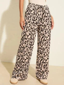 Friends Like These - Effet froissé Pantalon ample en jersey animal Best