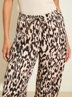 Friends Like These - Effet froissé Pantalon ample en jersey animal Best