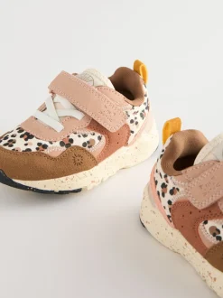 Next Animal neutre - Baskets à lacets élastiques à fermeture tactile New