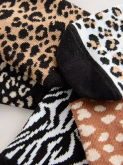 Next Animal noir - Paquet de chaussettes d'entraînement invisibles 5 New