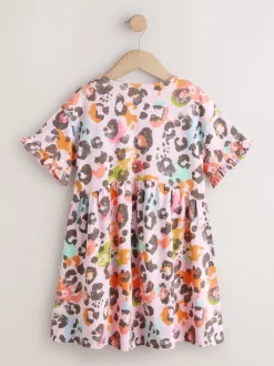 Next Animal rose - Manches courtes Jersey Robe (3-16yrs) Sale