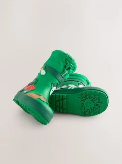 Next - Bottes en caoutchouc thermique Thinsulate™ avec extrémité doublée Animaux de ferme verts New