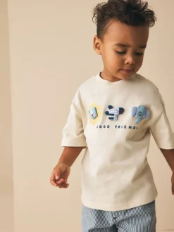 Next animaux de safari neutres - T-shirt rembourré 3D à manches courtes (3mois7ans)
