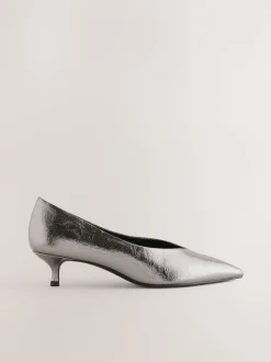 Next Anthracite - Chaussures à talons Kitten heel à bout pointu Discount