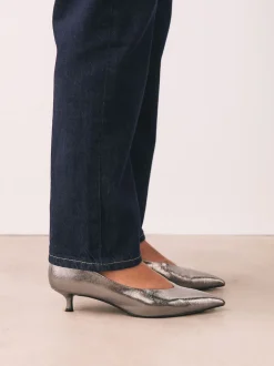 Next Anthracite - Chaussures à talons Kitten heel à bout pointu Discount