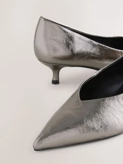 Next Anthracite - Chaussures à talons Kitten heel à bout pointu Discount