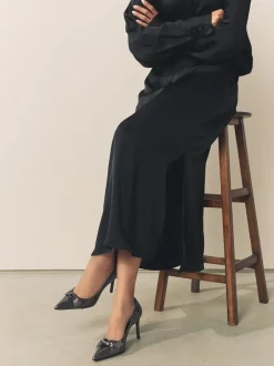 Next Anthracite - Chaussures de cour mi-hautes en cuir détail nœud Forever Comfort® Outlet