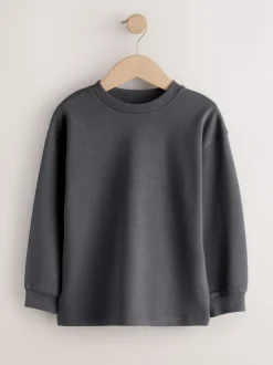 Next Anthracite/baie/fauve - T-shirts épais décontractés à manches longues Lot de 3 (3-16ans) Discount