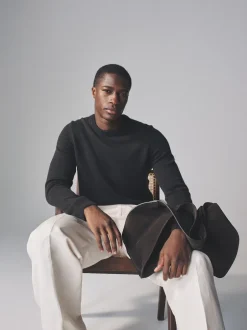 The Set Anthracite/gris chiné - lot de 2 Pulls en maille à Col rond