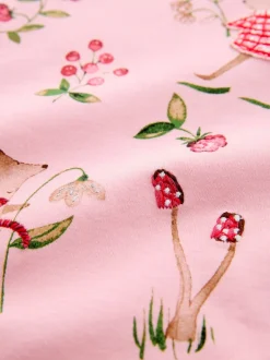 Next Applique Fleuri Rouge/Rose - Lot de 3 pyjamas Snuggle (9mois-9ans) Clearance