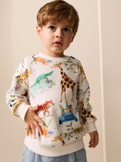 Next - Sweat imprimé All-over Col rond (3mois -7ans) Aquarelle à animaux Hot