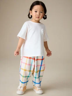 Next Arc-en-ciel à carreaux - Pantalon jambe Barrel (3mois-7ans) Discount