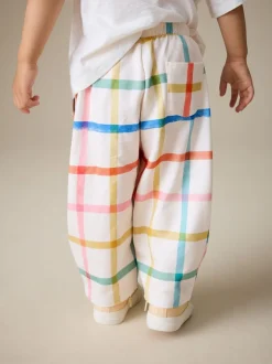 Next Arc-en-ciel à carreaux - Pantalon jambe Barrel (3mois-7ans) Discount