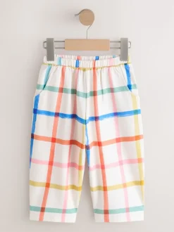 Next Arc-en-ciel à carreaux - Pantalon jambe Barrel (3mois-7ans) Discount