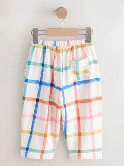 Next Arc-en-ciel à carreaux - Pantalon jambe Barrel (3mois-7ans) Discount