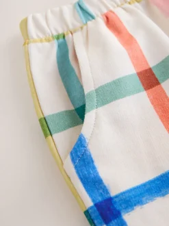 Next Arc-en-ciel à carreaux - Pantalon jambe Barrel (3mois-7ans) Discount