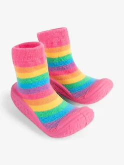 Jojo Maman Bébé Arc-en-ciel - Chaussettes de chaussons d’extérieur d’intérieur