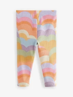 Next Arc-en-ciel - Lot de 5 leggings côtelés (3mois-7ans) Best