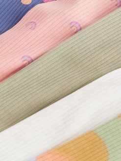 Next Arc-en-ciel - Lot de 5 leggings côtelés (3mois-7ans) Best