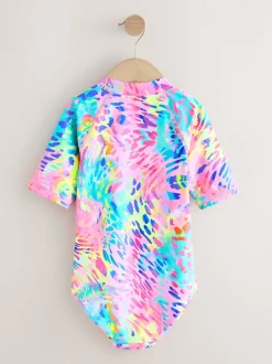 Next Arc-en-ciel Animal tie-dye - Maillot de bain Sunsafe à manches courtes (3mois à16ans) New