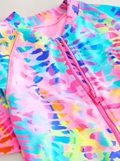 Next Arc-en-ciel Animal tie-dye - Maillot de bain Sunsafe à manches courtes (3mois à16ans) New