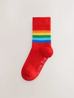 Little Bird by Jools Oliver Arc-en-ciel lumineux - Lot de 6 paires de chaussettes à rayures Discount