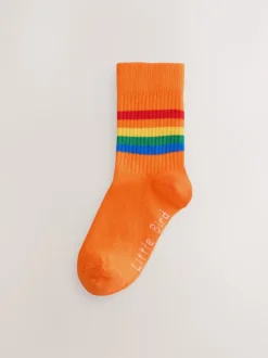 Little Bird by Jools Oliver Arc-en-ciel lumineux - Lot de 6 paires de chaussettes à rayures Discount