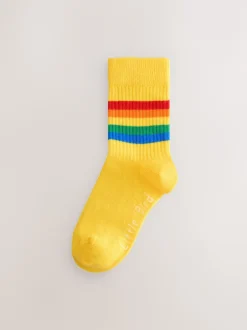 Little Bird by Jools Oliver Arc-en-ciel lumineux - Lot de 6 paires de chaussettes à rayures Discount