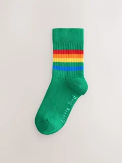 Little Bird by Jools Oliver Arc-en-ciel lumineux - Lot de 6 paires de chaussettes à rayures Discount