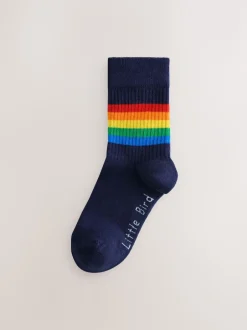 Little Bird by Jools Oliver Arc-en-ciel lumineux - Lot de 6 paires de chaussettes à rayures Discount