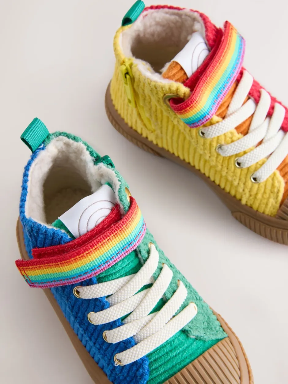 Little Bird by Jools Oliver Arc-en-ciel multicolore - baskets hautes doublées en velours côtelé en peau de mouton Online