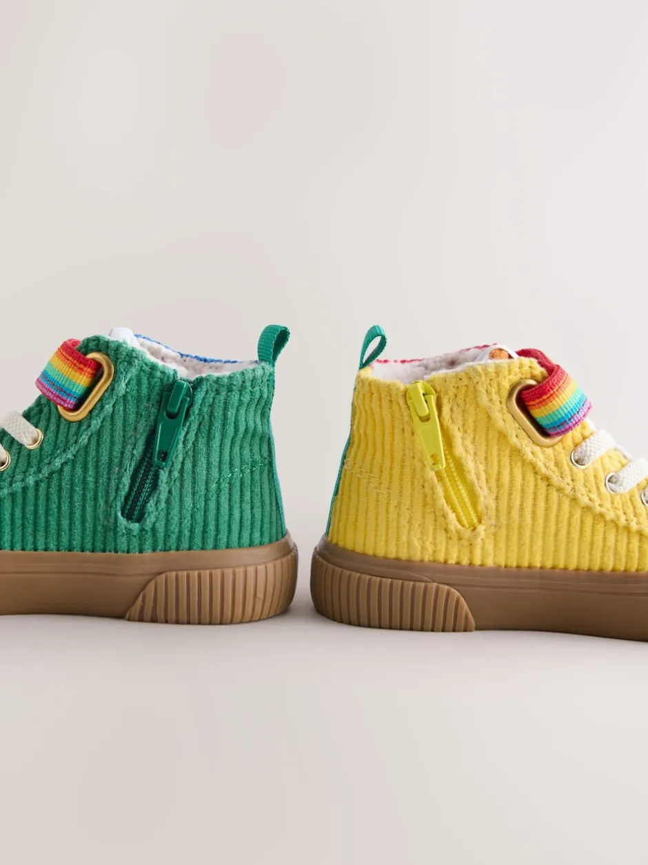 Little Bird by Jools Oliver Arc-en-ciel multicolore - baskets hautes doublées en velours côtelé en peau de mouton Online