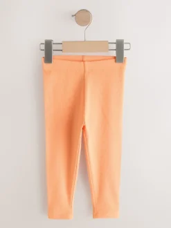 Next Arc-en-ciel pastel - Lot de 5 leggings côtelés (3mois-7ans) Clearance