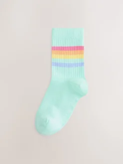 Little Bird by Jools Oliver Arc-en-ciel pastel - Lot de 6 paires de chaussettes à rayures Online