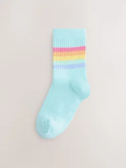 Little Bird by Jools Oliver Arc-en-ciel pastel - Lot de 6 paires de chaussettes à rayures Online