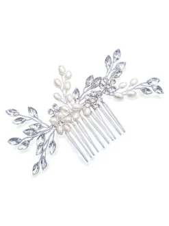 Ivory & Co Argent - Peigne Pearl Shimmer Crystal New