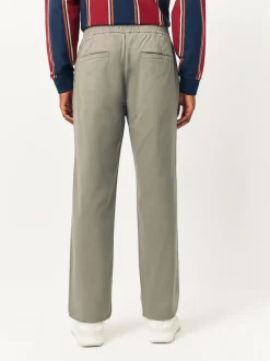 Next argile - Ajustement droit - Pantalons Chinos extensibles plissés avec taille élastique Clearance