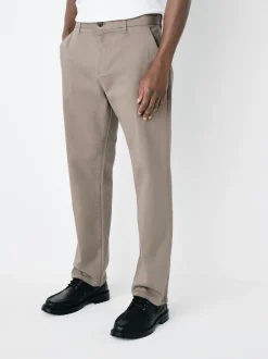 Next - Ajustement droit - Pantalon chino stretch argile